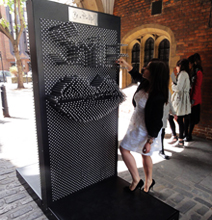 Giant Pin Art Installation Makes You Go Pin Up Giant Pin Art Installation Makes You Go Pin Up