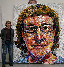 Stunning Bottle Cap Self Portrait