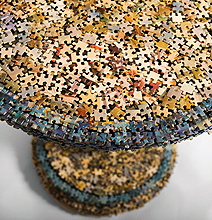 Missing Pieces: Jigsaw Puzzle Table & Lamp