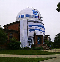 Giant R2-D2: Best College Observatory Prank Ever Giant R2-D2: Best College Observatory Prank Ever