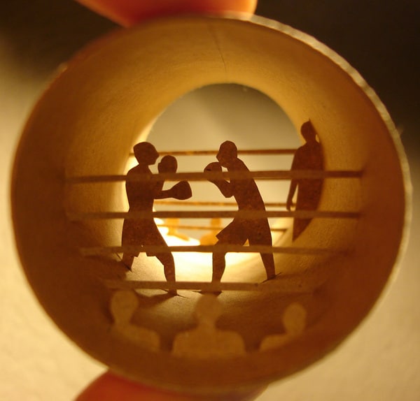 Boxing Champions Paper Roll Tube