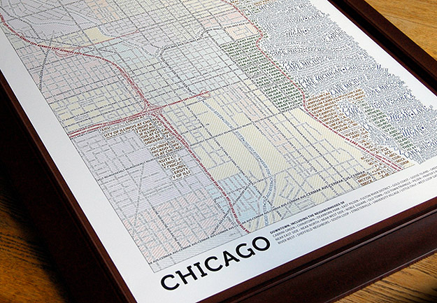 Handmade Typographic City Maps