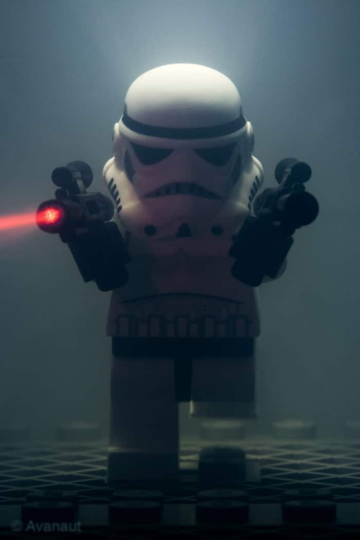 Stormtrooper Shooting Laser Guns