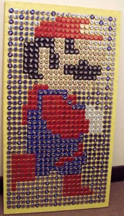 Super Mario Beer Cap Art