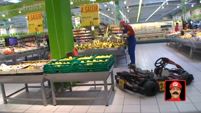 Kart Driven To Fruit Stand