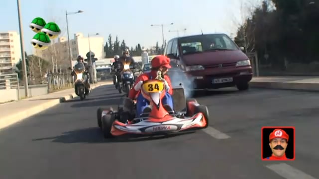 Kart Driven In Real Traffic