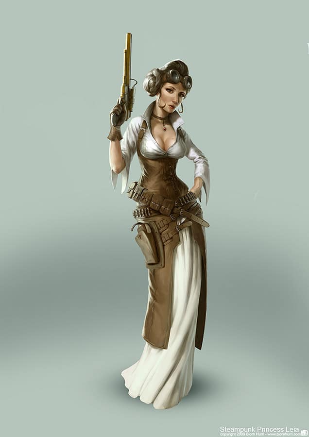 Princess Leia Steampunk Costume Drawing