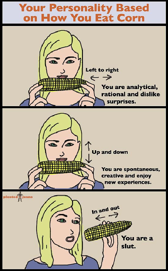 Corn Personality Types Funny Graphic