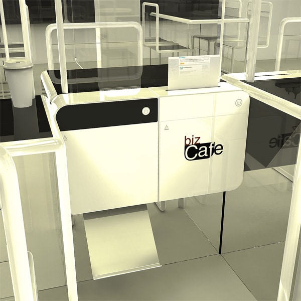 Transparent Privacy Internet Cafe Concept
