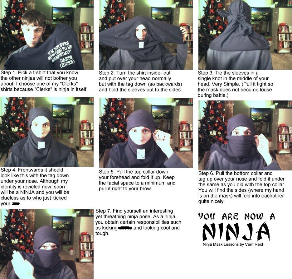 Ninja T-Shirt Head Wear Tutorial