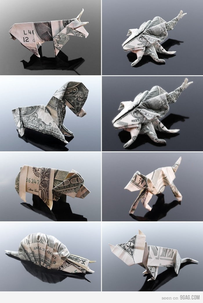 Money Bill Animal Art Folding