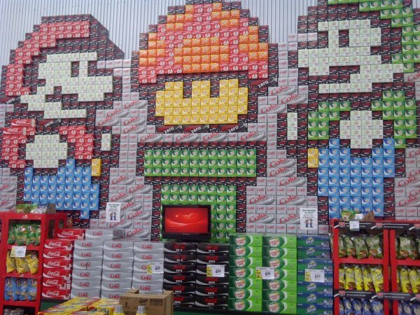 Soda Super Mario Store Displays