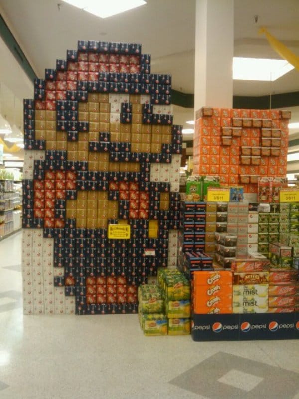 Soda Super Mario Store Displays