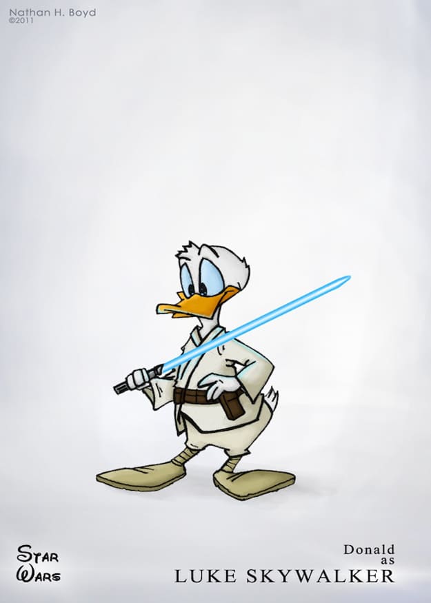 Donald Duck As Luke Skywalker