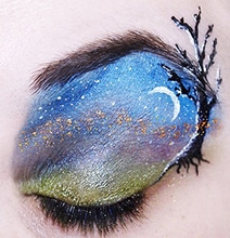 Eyelid Art: Nature & Movie Scenes Created On Eyelids