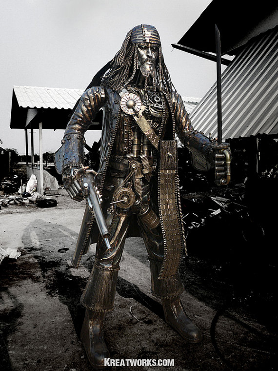Jack Sparrow Steampunk Statue Design
