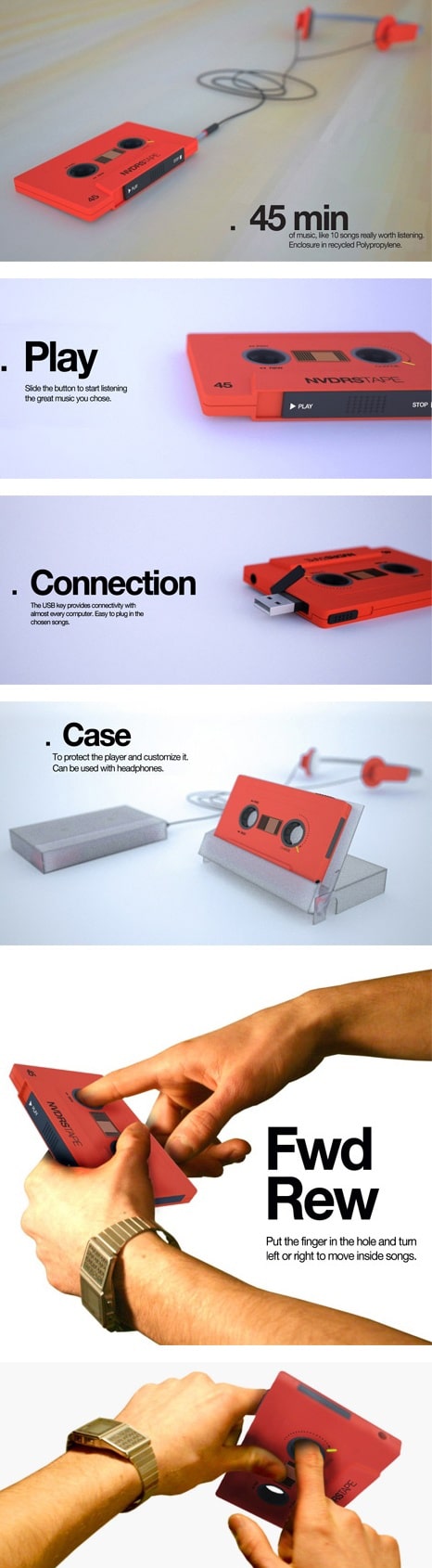 Retrofied Cassette MP3 Player Design