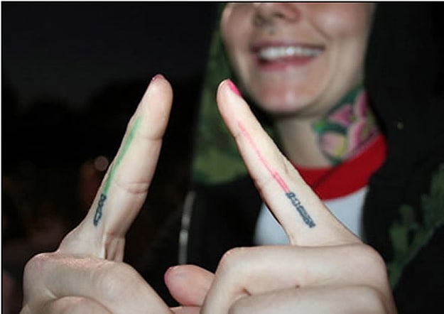 Lightsaber Finger Star Wars Tattoo 