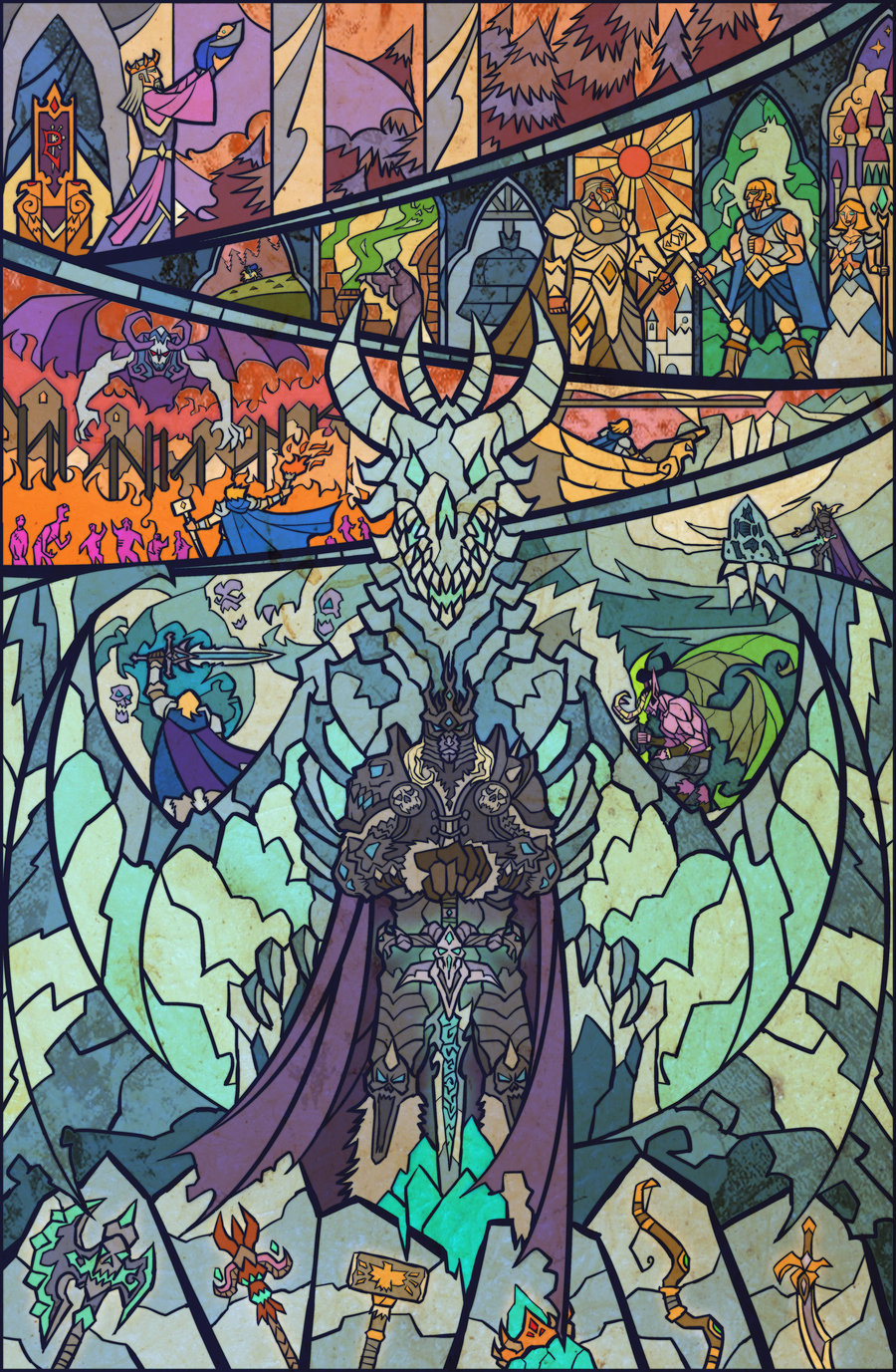 WoW and LOTR Stained Glass