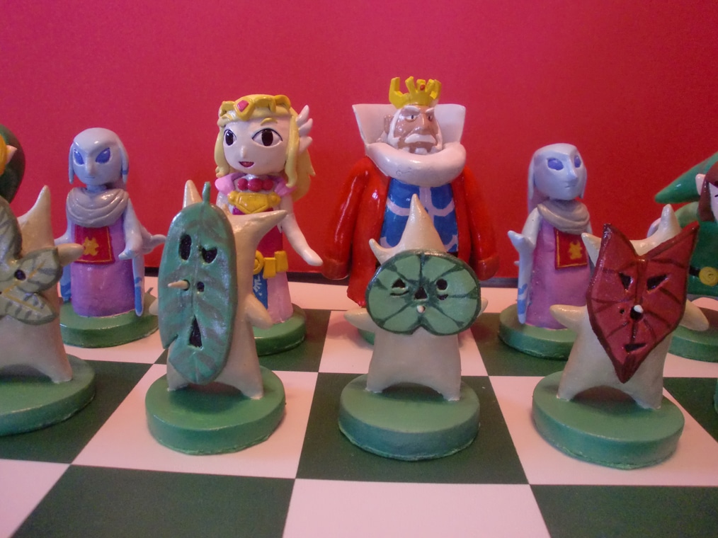 Zelda Hand Carved Chess Board