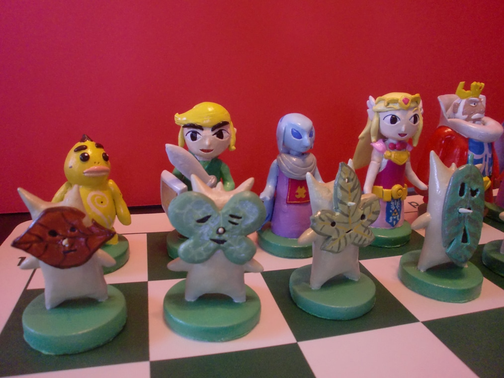 Zelda Hand Carved Chess Board