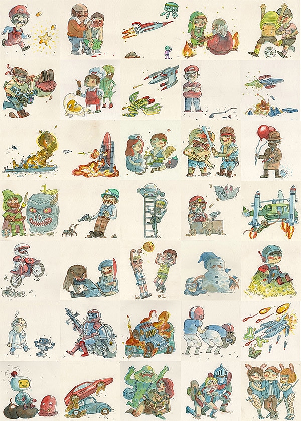Super Mario Bros Illustrations