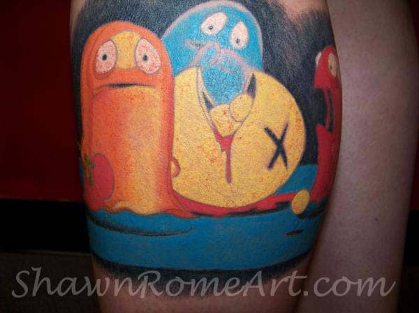 Pac Man Retro Tattoo Designs