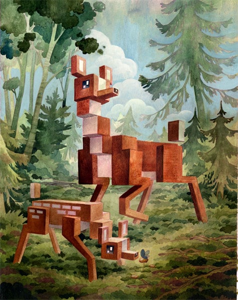 Pixel World Wild Life Paintings
