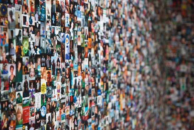 100,000 Facebook Profile Photos On The Wall