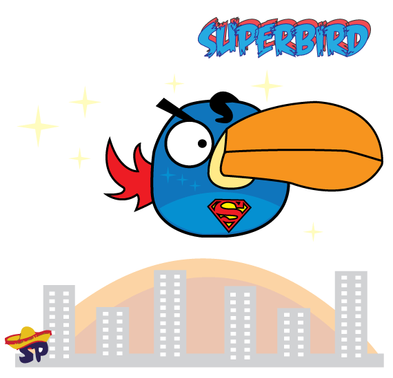 Angry Birds Superhero Poster Designs