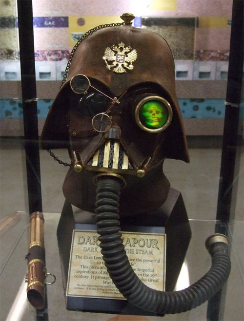 Darth Vapour Leather Steampunk Helmet