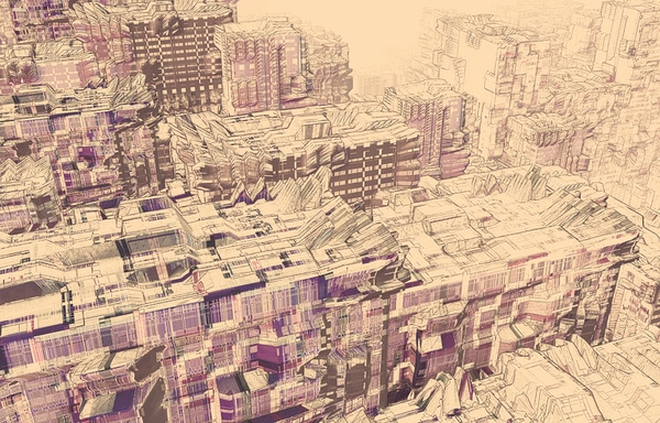 Epic Scale City Illustration Drawings