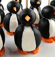 How To: Make A Black Olive Penguin How To: Make A Black Olive Penguin
