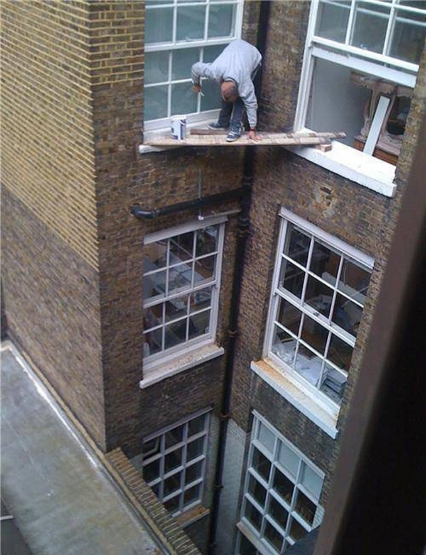 Dangerous Working On Building