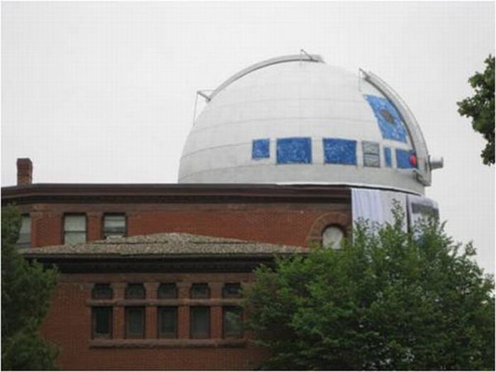 R2-D2 Observatory Dressup Student Prank