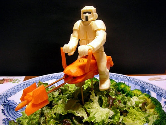 Stormtrooper Created From Vegetables