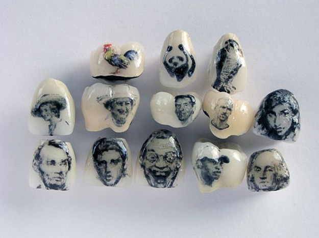Historical Figures On Tooth Tattoo