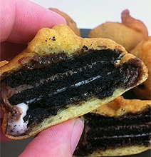 Chocolate Covered Deep Fried Triple Double Oreos