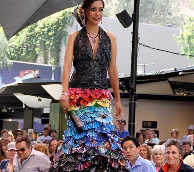 Colorful Dress Made From Magazines