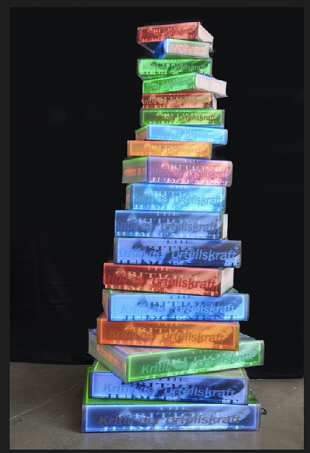 Art Installation With Colorful Books