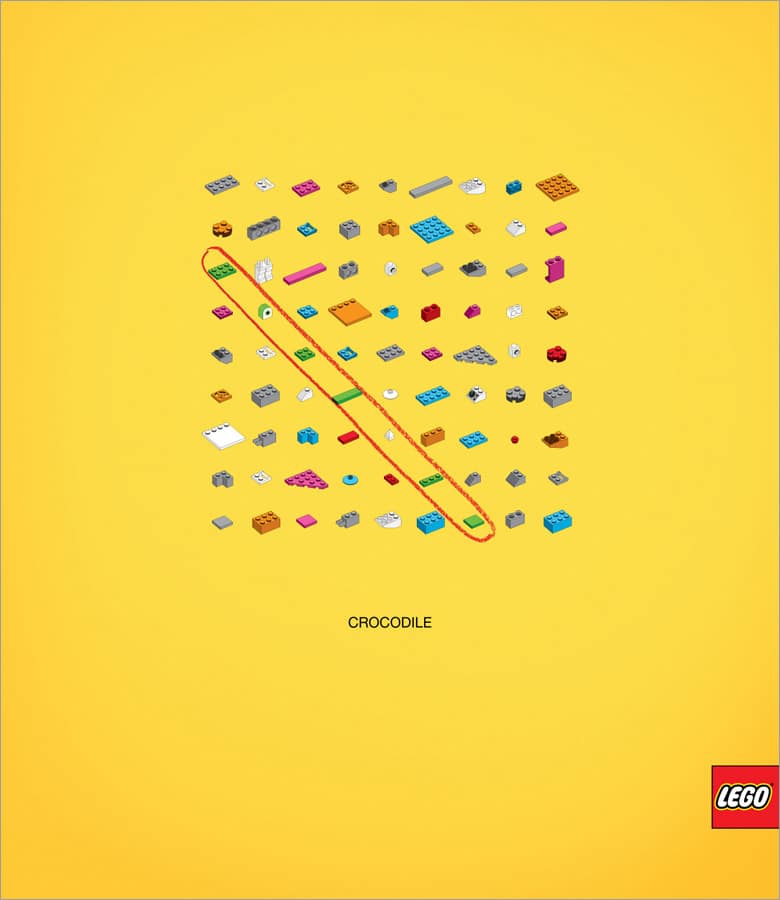 Lego Words Puzzle Game Advertisement