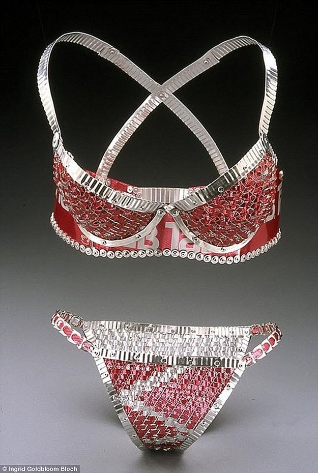 Bras Panties Made With Cans