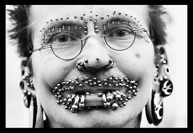 most piercings on face. New World Record: The Man With The Most Piercings