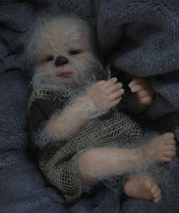Creepy Baby Chewbacca Figure