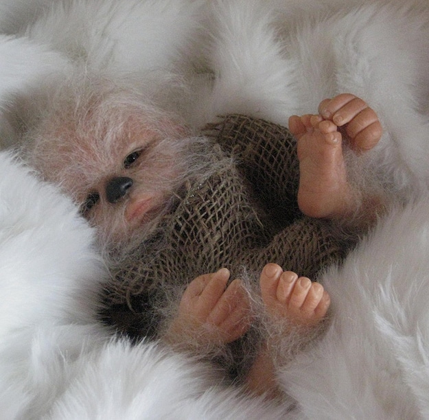 Creepy Baby Chewbacca Figure