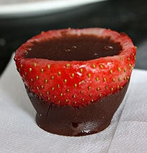 Edible Chocolate Covered Strawberry Shot Glasses