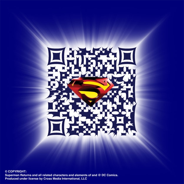 Superman QR Code Scann Barcode