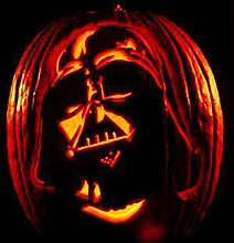 Star Wars Carved Black Pumpkin