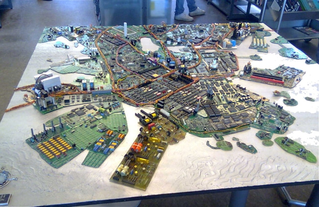 Geek Created City From Motherboards