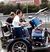 Guy Takes His Band On The Road, Literally! [Video]